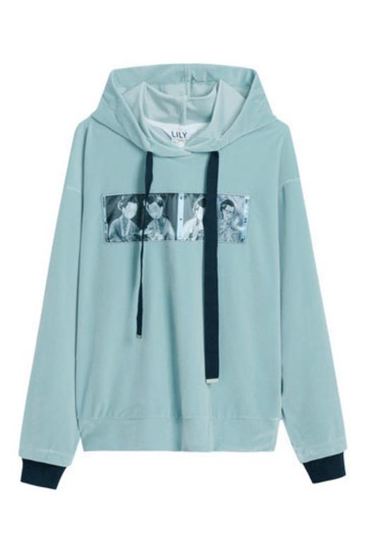 LILY 古风人物印花连帽卫衣 9609 商品图4