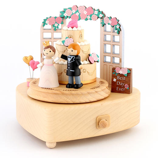 wooderfullife  音乐盒 花朵婚礼蛋糕 商品图3