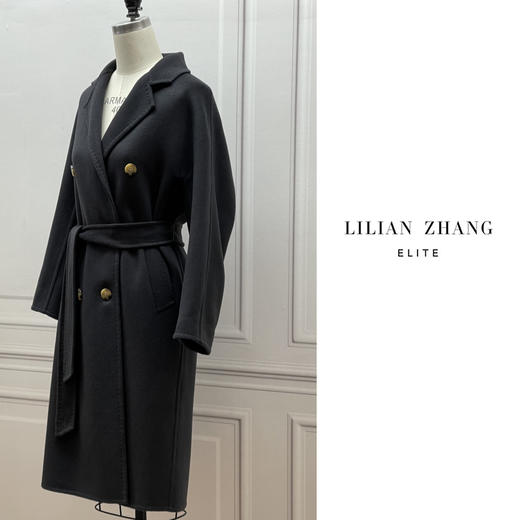 LILIAN ZHANG定制——双面羊绒加厚中长款大衣、轻奢秋冬外套1906318 商品图0