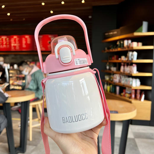 【送随机贴纸立体贴+清洁套件，多款可选高颜值！】宝宝儿童卡通保温杯，女学生大容量不锈钢水杯，高颜值大肚杯子带吸管水壶，大肚设计 不易倾倒 更加稳定！ 商品图6