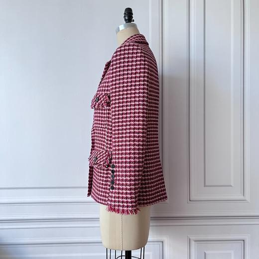 定制—中古风、温莎宫廷软呢小香风格子气质格纹秋冬外套  2205048 商品图1