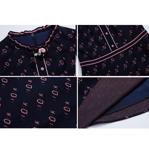 司歌针织弹力连衣裙冬厚毛织长袖收腰显瘦A881057 商品图1