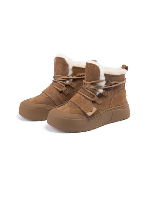 星期六时尚加绒厚底保暖雪地靴SS3411A1CR 商品图1