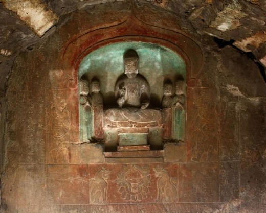 隋开皇十二年释迦牟尼造像题记摩崖石刻拓片 商品图0