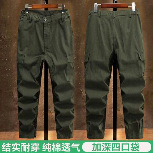 新款纯棉帆布工装裤男工作裤加档建筑工地劳保裤电焊防烫工作服裤 商品图1
