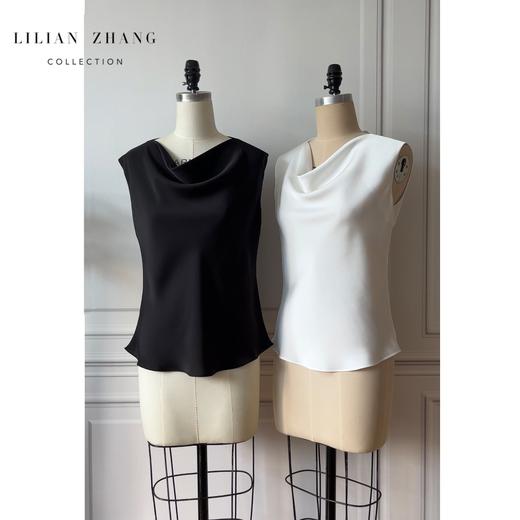 定制—极简主义荡领无袖衫、Lady挚爱轻奢气质款法式上衣 2302022 商品图0