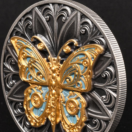 2023年纽埃机械蝴蝶2盎司银币 商品图6