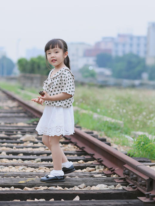 QZLM19007 3-6岁女童白色半裙80-120 商品图4