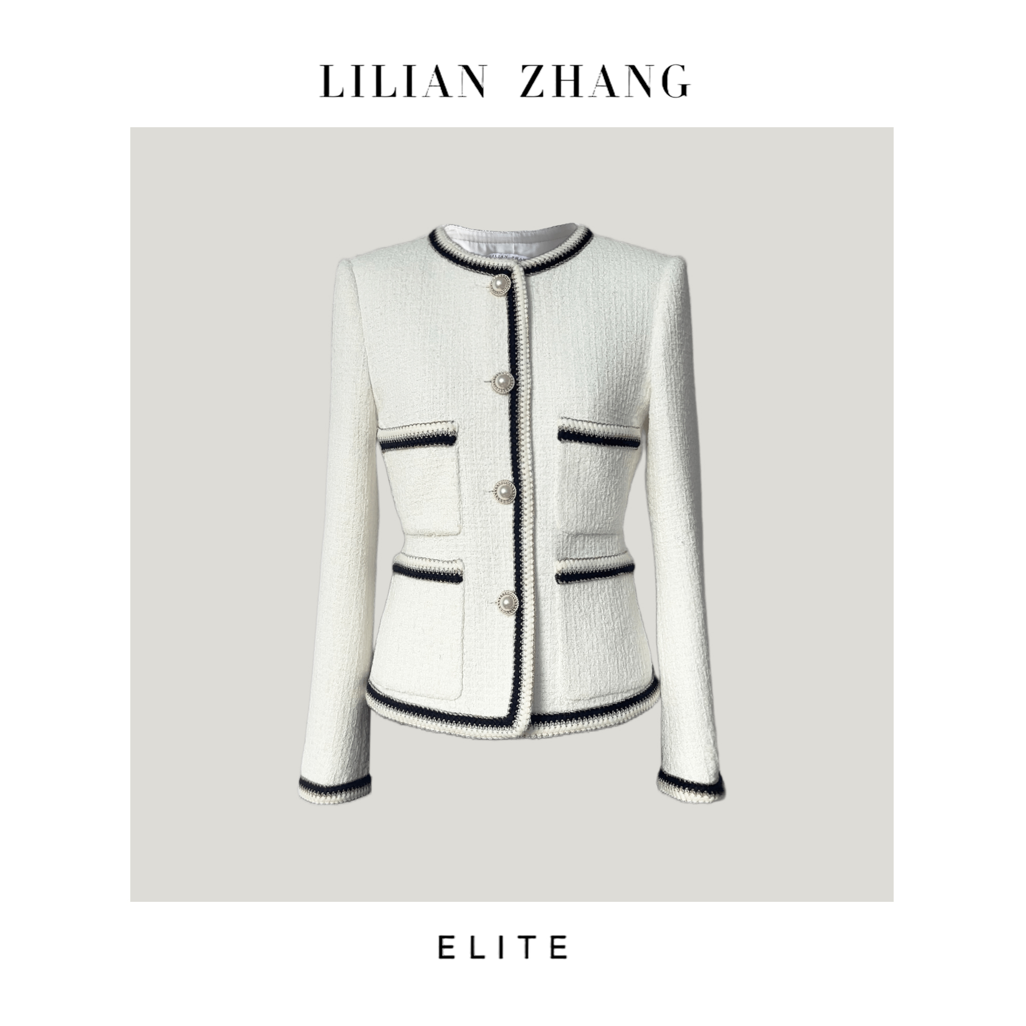 E系列 ——风格永存——轻奢名媛——经典小香风织带上衣女外套 2305030