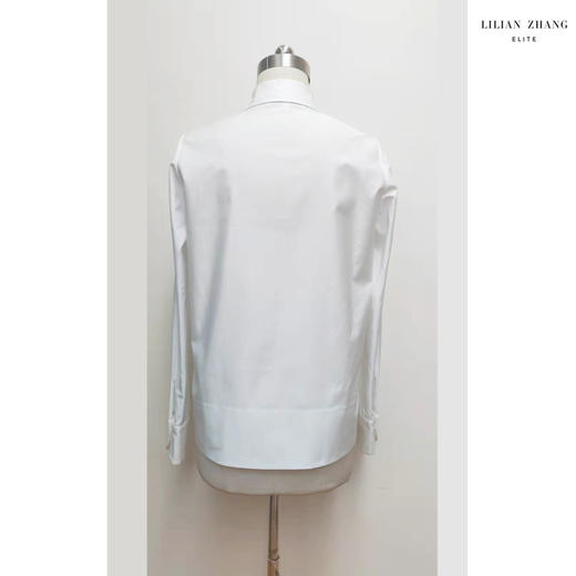 定制-Hollywood 经典重现 高支棉多巴胺风格白色长袖衬衫 2102048 商品图2