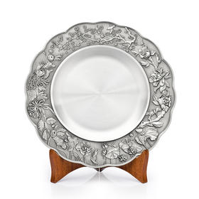 泰芝宝锡盘高档奖盘定制纪念品摆件退休同事纪念公司表彰礼品刻字PL024