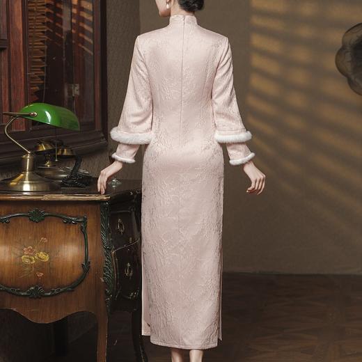 RZY 8028锦棉长款旗袍中式复古优雅气质款旗袍裙 商品图3