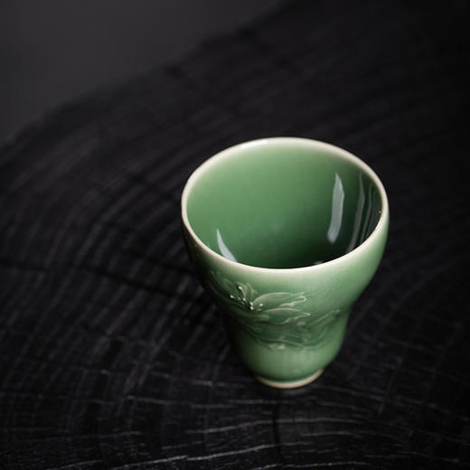 龙泉青瓷严少英玉兰闻香杯茶杯梅子青茶具陶瓷品茗杯主个人饮杯高档功夫茶道 商品图4