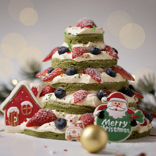 即将下架！2023新品「瑞雪圣诞树」双莓抹茶裸蛋糕（草莓&蓝莓）｜内含：圣诞玩具1份！ 商品图7