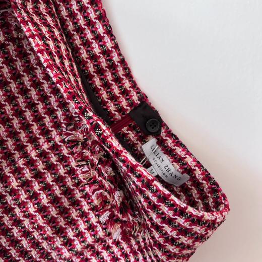 定制—中GU风、温莎宫廷软呢小香风半裙气质秋冬格纹一步裙 2203032 商品图2