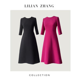 优雅黑天鹅“New Look”经典Ａ廓形气质连衣裙、轻奢显瘦收腰 2201086