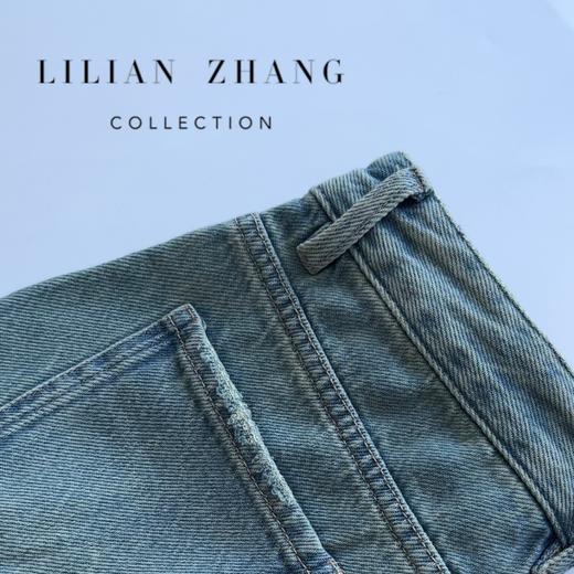 【休闲缓存】复古莱赛尔高腰牛仔裤、百搭直筒宽松老爹裤 2304023 商品图1