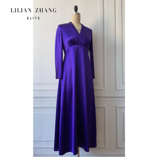 定制——高宴会定轻奢——Lady挚爱蓝色优雅普罗旺斯轻礼服裙 2301018 商品图1