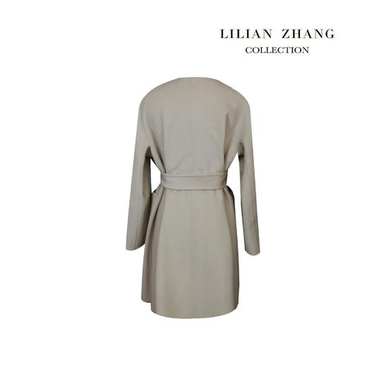 翻领系带款--羊毛羊绒大衣 - 轻奢百搭时尚中长款外套  1906304 商品图4