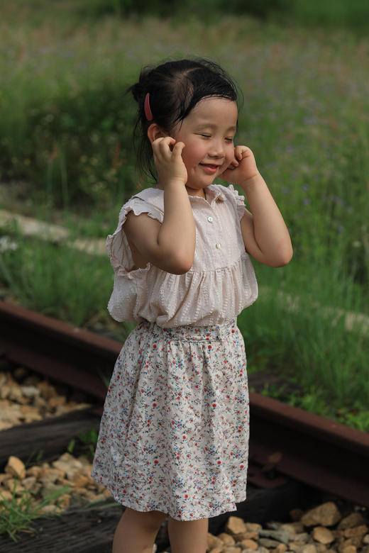 SYZBX049 剪花莲衣裙(上衣） 80-120 商品图0