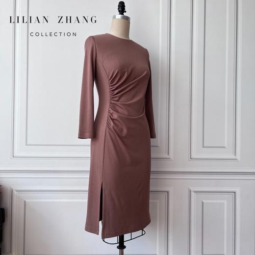 定制—衣橱新宠—手工褶  侧开叉修身连衣裙   2201095 商品图2