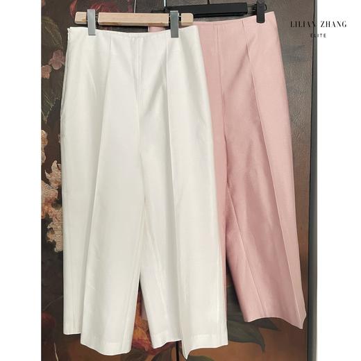 法式风气质中高连腰九分筒裤、休闲宽松丝毛感显瘦阔腿裤 2204020 商品图3