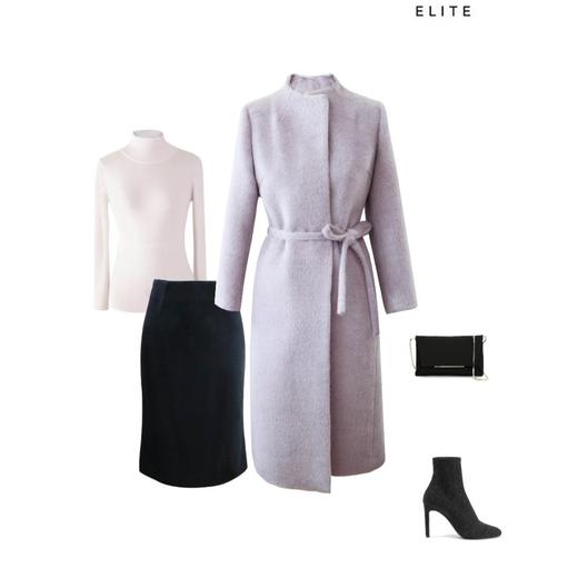 定制-气质时尚-暖冬羊绒-显瘦修身-纯色优雅中裙鱼尾半裙 1903010 商品图3