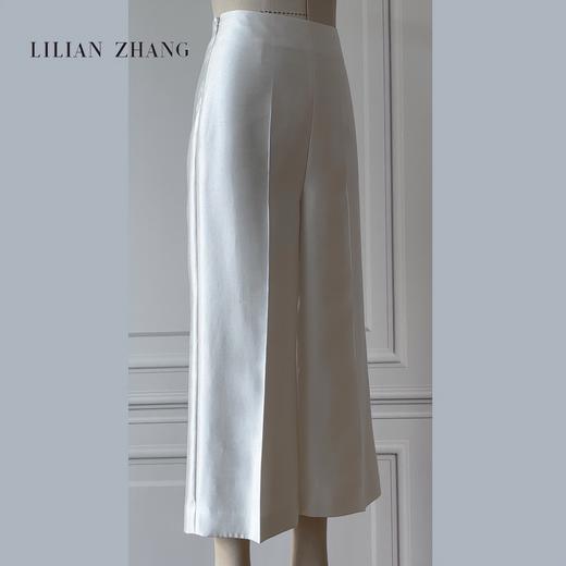 法式风气质中高连腰九分筒裤、休闲宽松丝毛感显瘦阔腿裤 2204020 商品图1