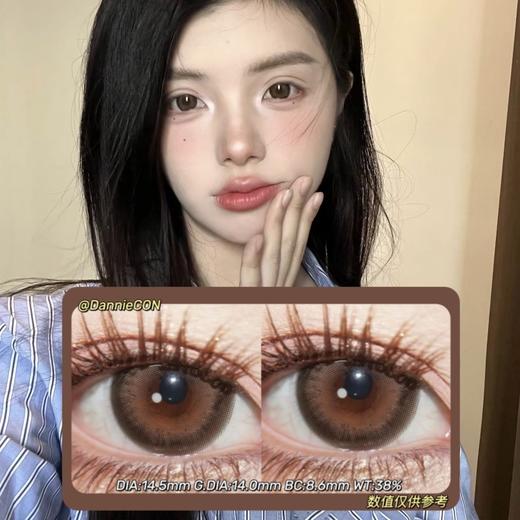 LilyAnna半年抛·牛乳阿华田·14.5mm(着色参考14.0mm) 0-800度(无525/575) 韩产进口·(建议佩戴3-4个月左右更换) 商品图0