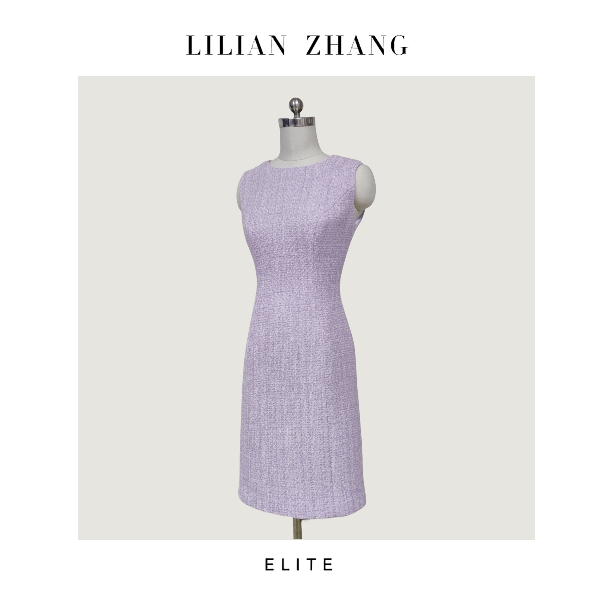 2301114-E-定制—收藏级—风格永存—温婉娴雅薰衣紫轻奢法式连衣裙