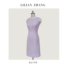 2301114-E-定制—收藏级—风格永存—温婉娴雅薰衣紫轻奢法式连衣裙