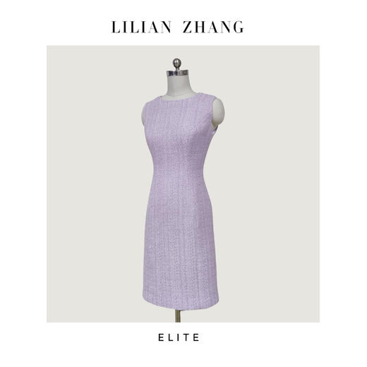 2301114-E-定制—收藏级—风格永存—温婉娴雅薰衣紫轻奢法式连衣裙 商品图0