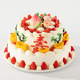 【送长辈首选】寿比南山多层多磅数蛋糕，带着长辈的味蕾去旅行，感受美妙滋味（重庆幸福西饼）