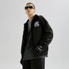 YKYB羊羔毛外套潮流冬季宽松落肩棉衣黑色休闲大码加厚两面穿夹克 商品缩略图0