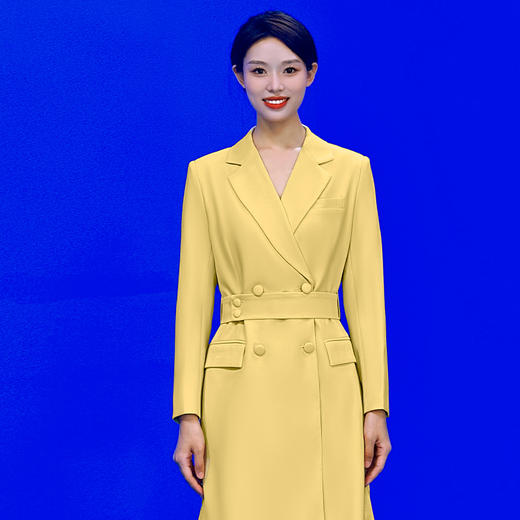 IWY/新款黄色播音主持人正装女高端录课演讲比赛服装气质西装Q13314 商品图2