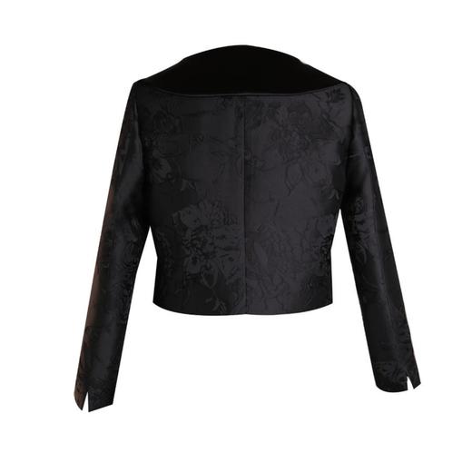 定制—秋冬轻礼服—精致典雅提花缎领轻奢复古春秋小外套1805017 商品图1