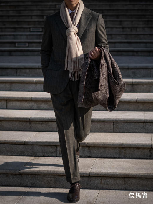 阿拉善白绒纯山羊绒水波纹围巾「纯色12款」 商品图11