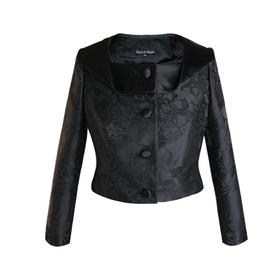 定制—秋冬轻礼服—精致典雅提花缎领轻奢复古春秋小外套1805017