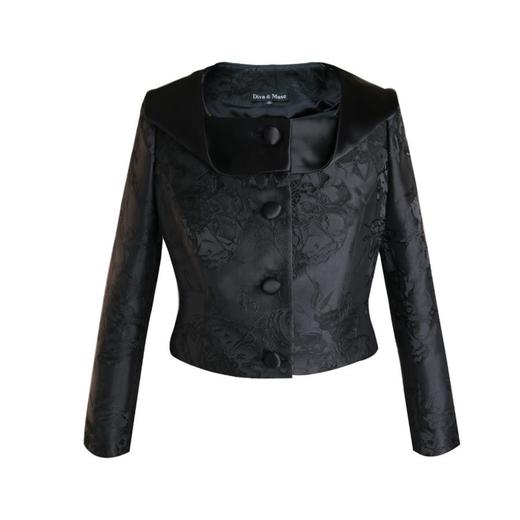 定制—秋冬轻礼服—精致典雅提花缎领轻奢复古春秋小外套1805017 商品图0