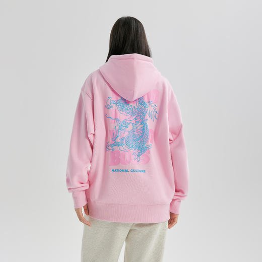 YKYB加绒连帽卫衣秋冬龙印花帽衫黄子韬同款上衣美式街头宽松外套 商品图1