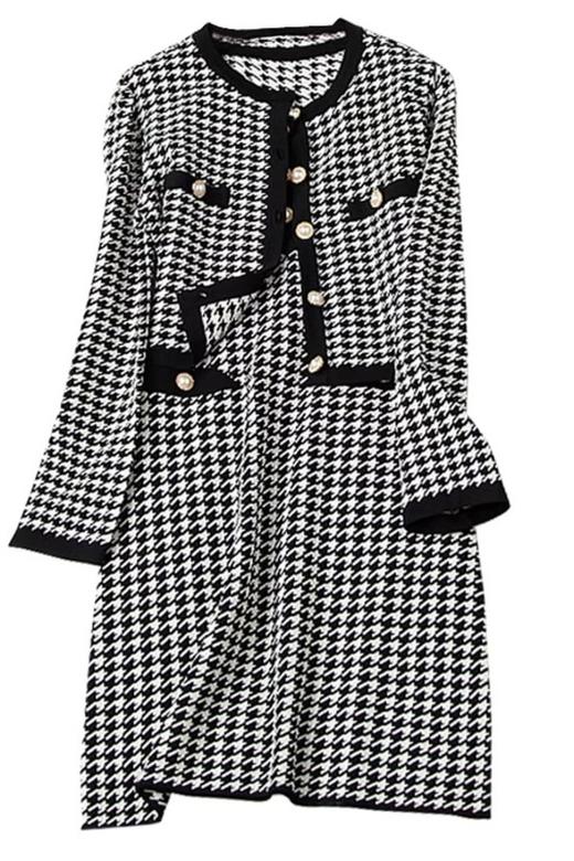 Le Malene 小香千鸟格两件套装 9663 商品图4