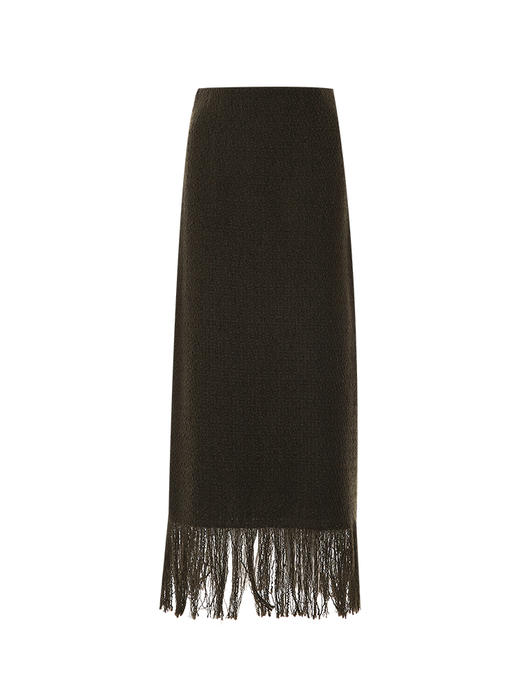 VIMAGE纬漫纪冬季新品流苏包臀H型直筒半身裙V2006632 商品图6