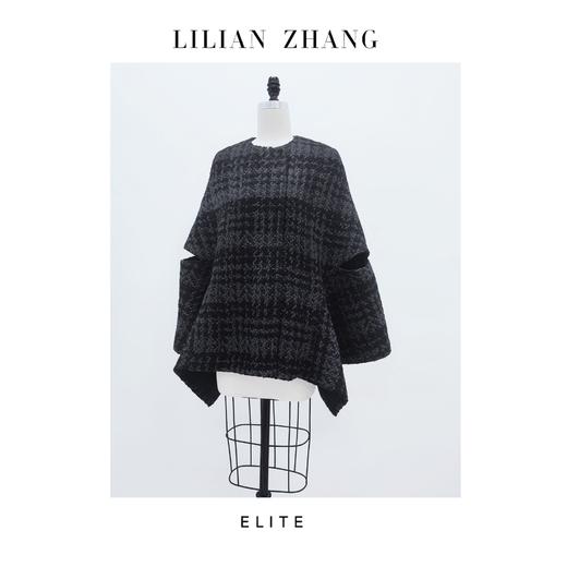 定制—热力感慵懒感穿搭、Lady挚爱、量感式格纹斗篷大衣2306005 商品图1