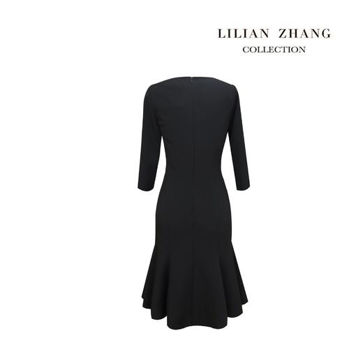小礼服-法式修身优雅显瘦七分袖鱼尾裙-气质小黑裙连衣裙 2101037 商品图1