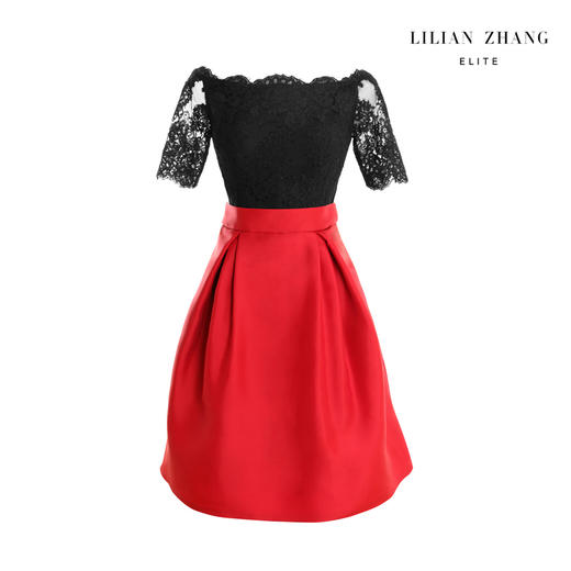 蕾丝拼接A摆小礼服 -  优雅时尚性感浪漫风礼服连衣裙   1501101 商品图0