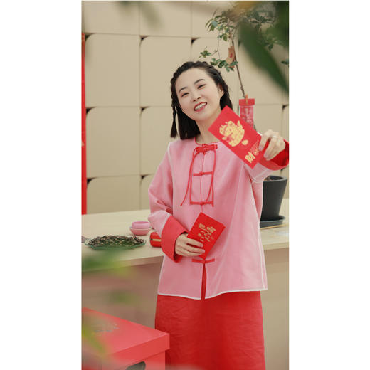 【抖音专属】【贺春系列】中式小衫（24710039-丹罽） 商品图1