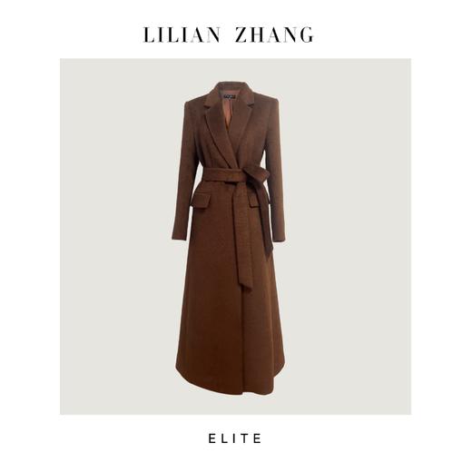 2306008LILIAN ZHANG定制—都市力量—至简新潮—挚爱羊驼绒长款美拉德风大衣 商品图0