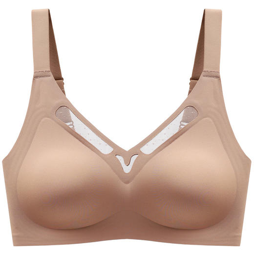 雀说 无痕果冻条全罩杯文胸镂空性感内衣薄款半固定可机洗胸罩9458 商品图4