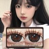 LilyAnna半年抛·爆珠冰花黑·14.5mm(着色参考14.0mm) 0-800度(无525/575) 韩产进口·(建议佩戴3-4个月左右更换) 商品缩略图0
