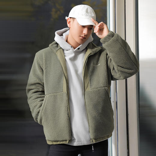 【YKYB黄子韬同款】羊羔毛外套冬季美式休闲潮牌简约百搭宽松棉衣 商品图1